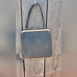 Vintage Black Satin Purse